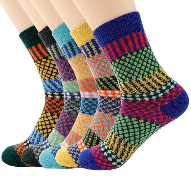 5 Pairs High Quality Soft Comfortable Warm Women Ladies Wool Cashmere Cute Socks